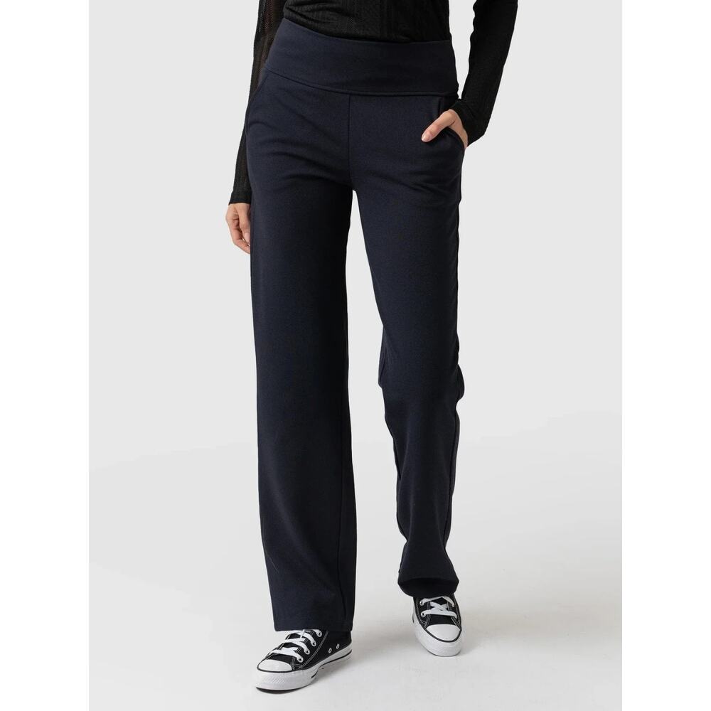 Saint Sofia Women Pant 4 Blue Runway Pant Rise Straight Leg Stretch